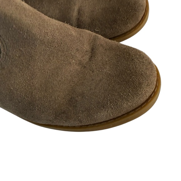 Sole Society 7.5 Brown Suede Faux Fur Lined Ankle Boots Cow Suede Cozy Winter - Picture 5 of 10